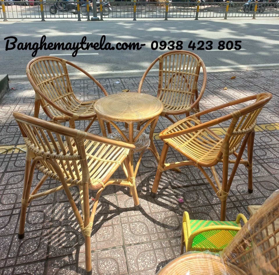 Bàn ghế sò mây cafe giá rẻ